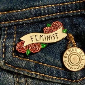 💪FEMINIST ENAMEL PIN💪 New in a gift box! Gift?✔️
